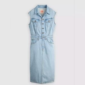 Levi's Light Blue Iconic Sleevless Denim Dress -S-